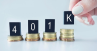 The word 401k on money, to indicate investing in 401k or saving for a house.